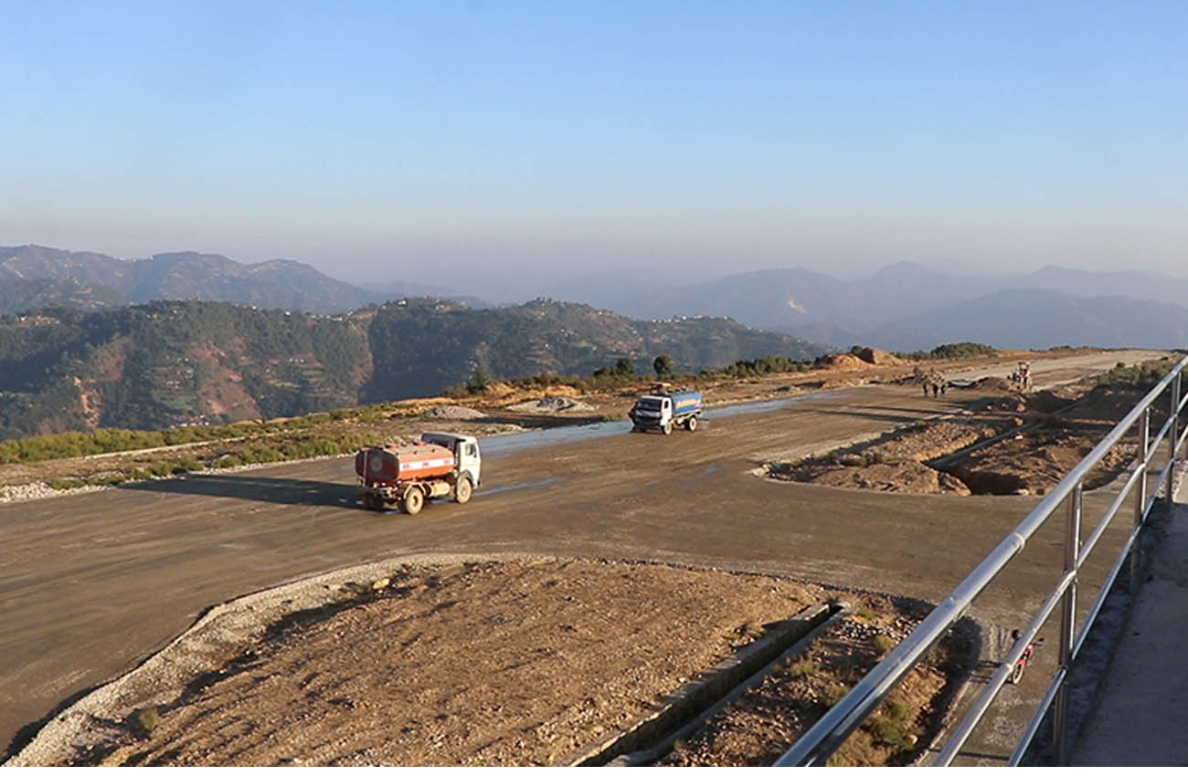 रेसुङ्गा विमानस्थल निर्माणको काम ८० प्रतिशत पूरा, डेढ महिनाभित्र निर्माण सक्ने लक्ष्य